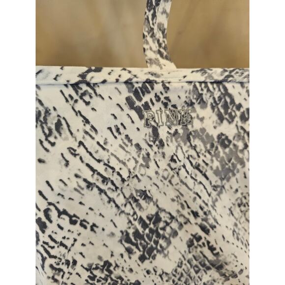 NWT XS Victoria's Secret PINK snakeskin built in bra body shaping tank exotic ^ - Picture 3 of 7